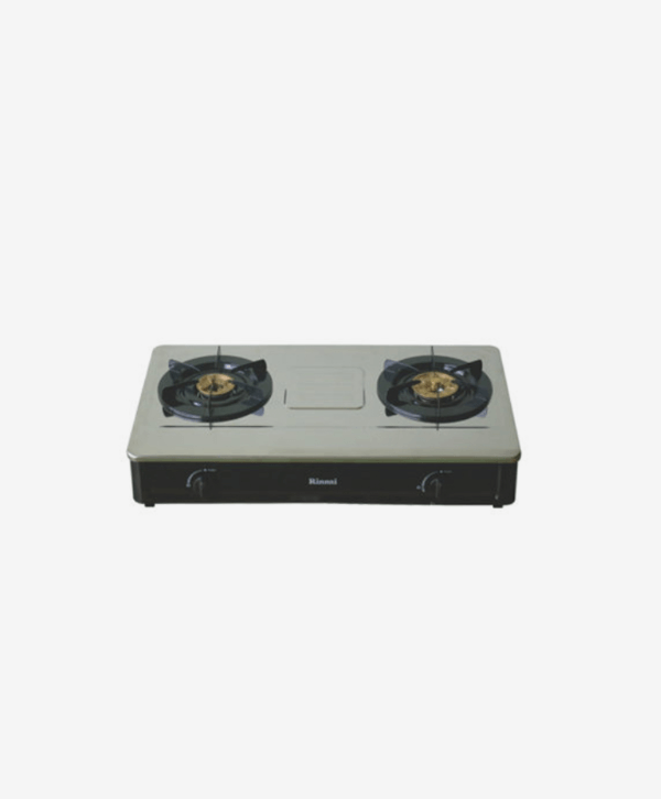 RINNAI GAS PLATE 2 BURNERS TOP PLATE:DETACHABLE STAINLESS STEEL