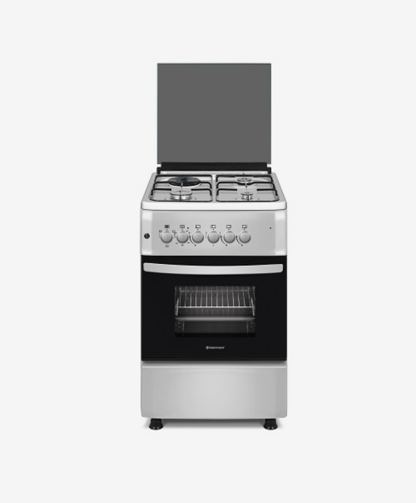 WESTPOINT COOKER, 3 GAS, ELECTRIC OVEN, AUTO IGNITION, INOX