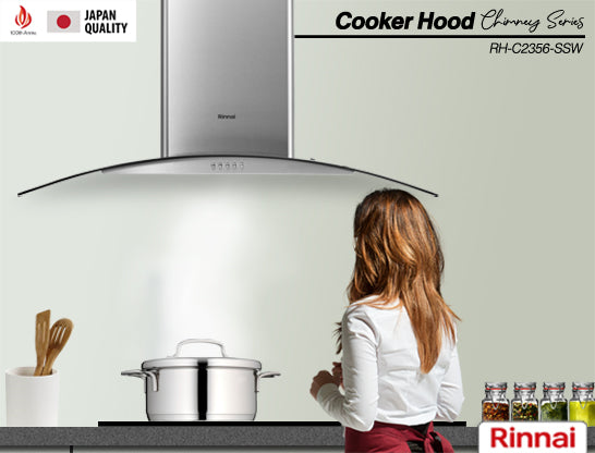 RINNAI COOKER HOOD CHIMNEY GLASS 60CM