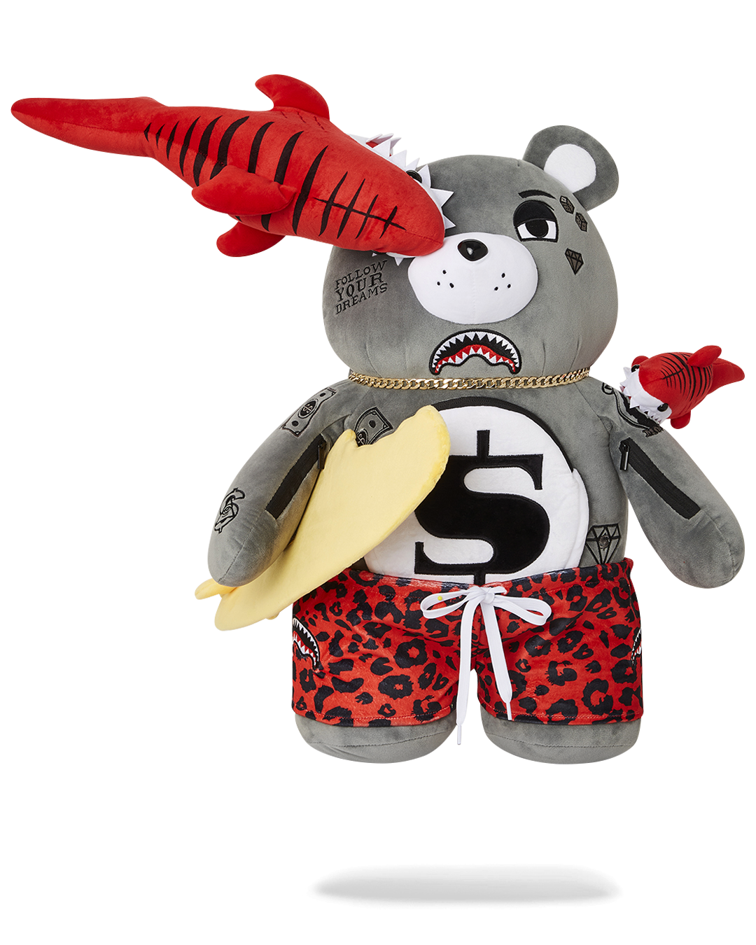SHARK FRIENDS MONEYBEAR TEDDYBEAR BACKPACK