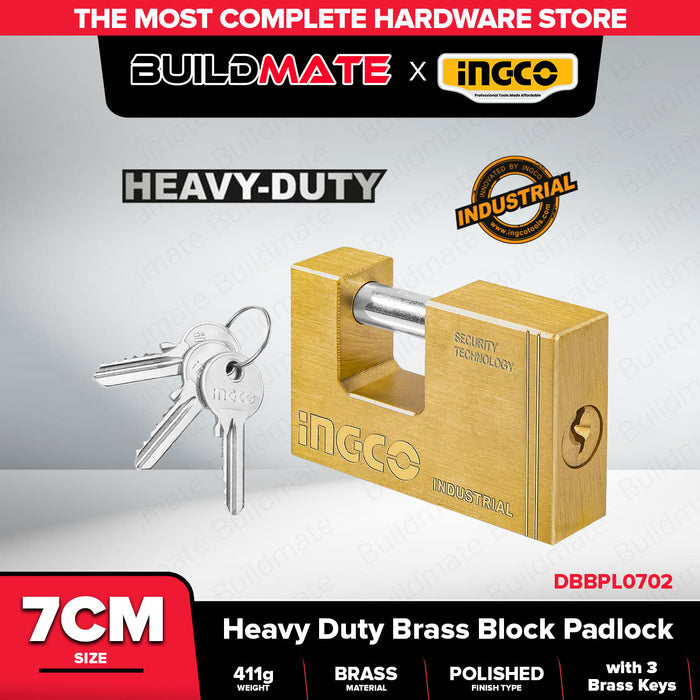 INGCO PADLOCK HEAVY DUTY BRASS BLOCK