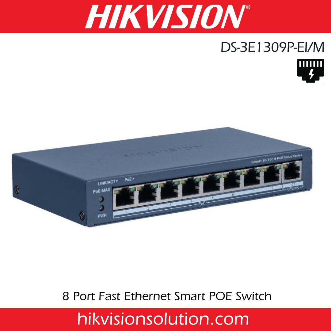 Hikvision Smart Managed 8 Port 10/100M PoE DS-3E1309P-EI/M DS-3E1309P-EI/M