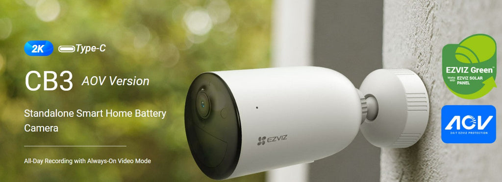 EZVIZ Standalone Smart Home Battery Camera (AOV Version) with Solar Panel