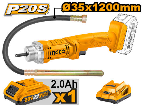 INGCO CONCRETE VIBRATOR CORDLESS  20 V
