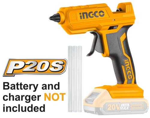 INGCO GLUE GUN CORDLESS  20 V