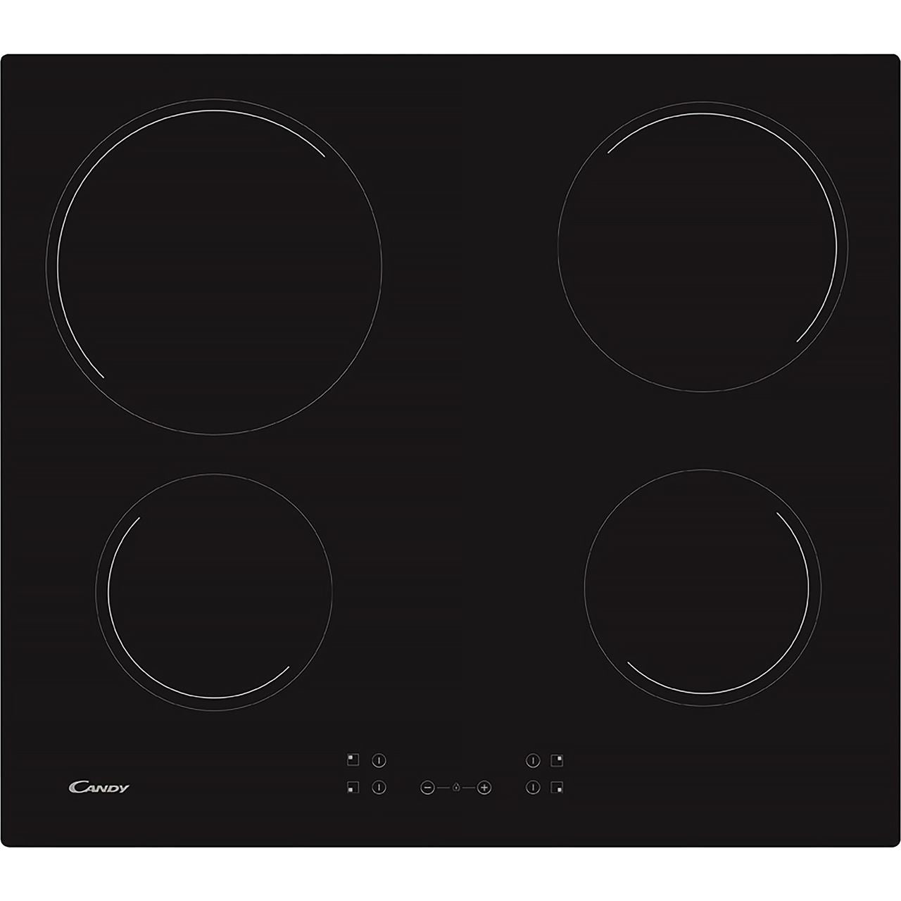Candy Electric Ceramic Hob - Black CH64CCB