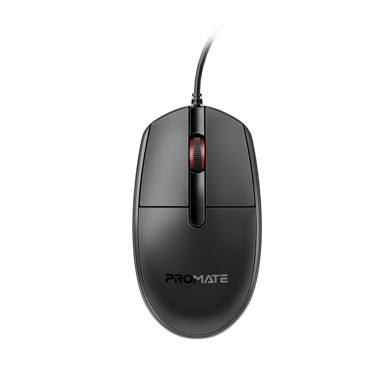 Promate CM1200 Ergonomic Design Wired Optical Mouse PRO-MU-CM1200