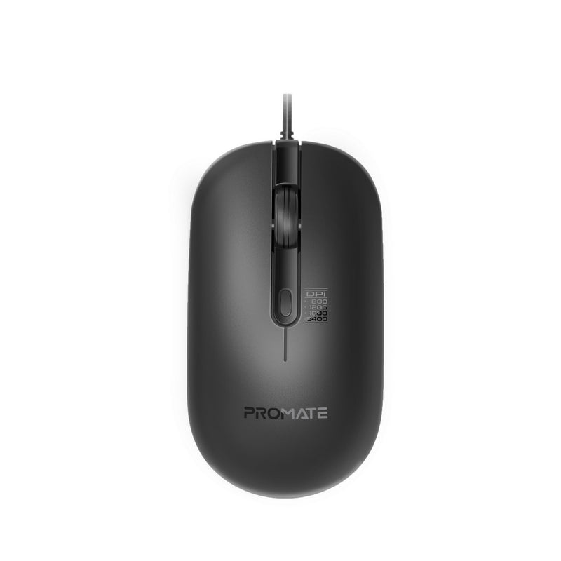 Promate CM2400 MaxComfort™ Adjustable DPI Wired Optical Mouse PRO-MU-CM-2400