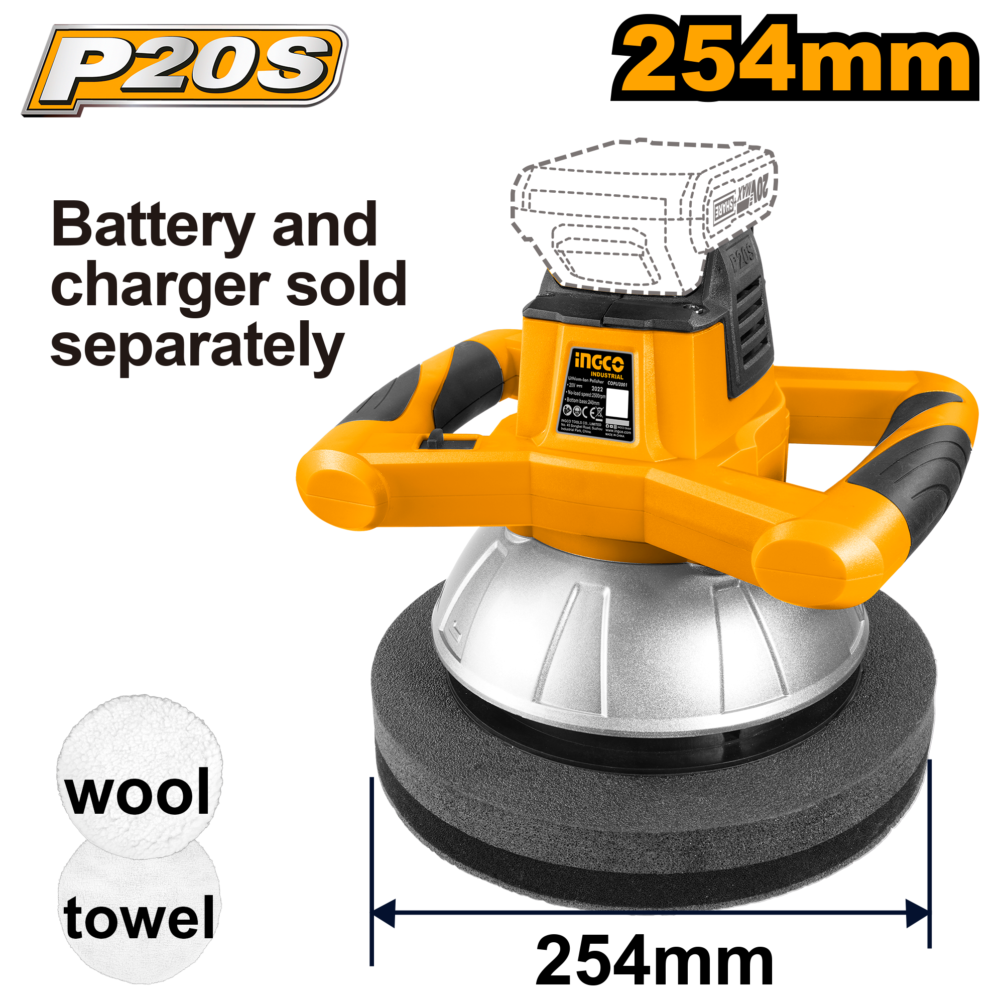 INGCO POLISHER CORDLESS