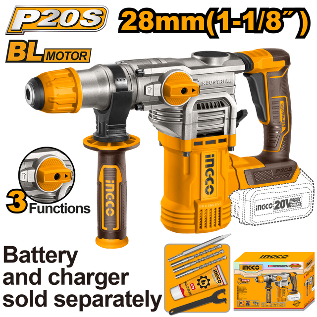 INGCO ROTARY HAMMER CORDLESS  20 V