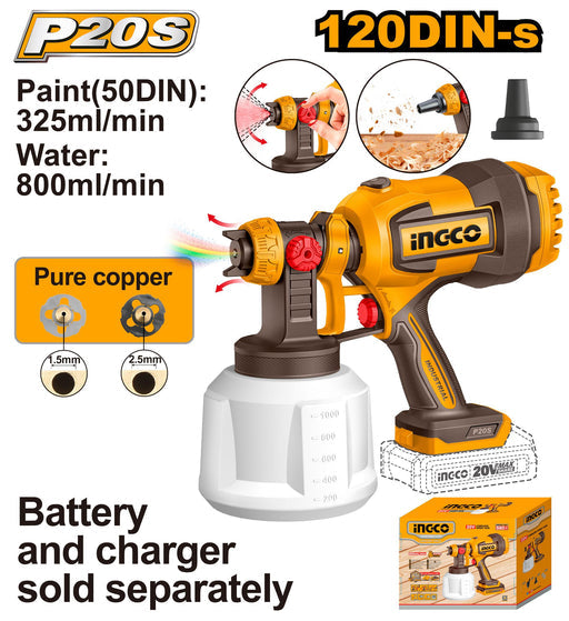INGCO SPRAY GUN CORDLESS CSGLI2004