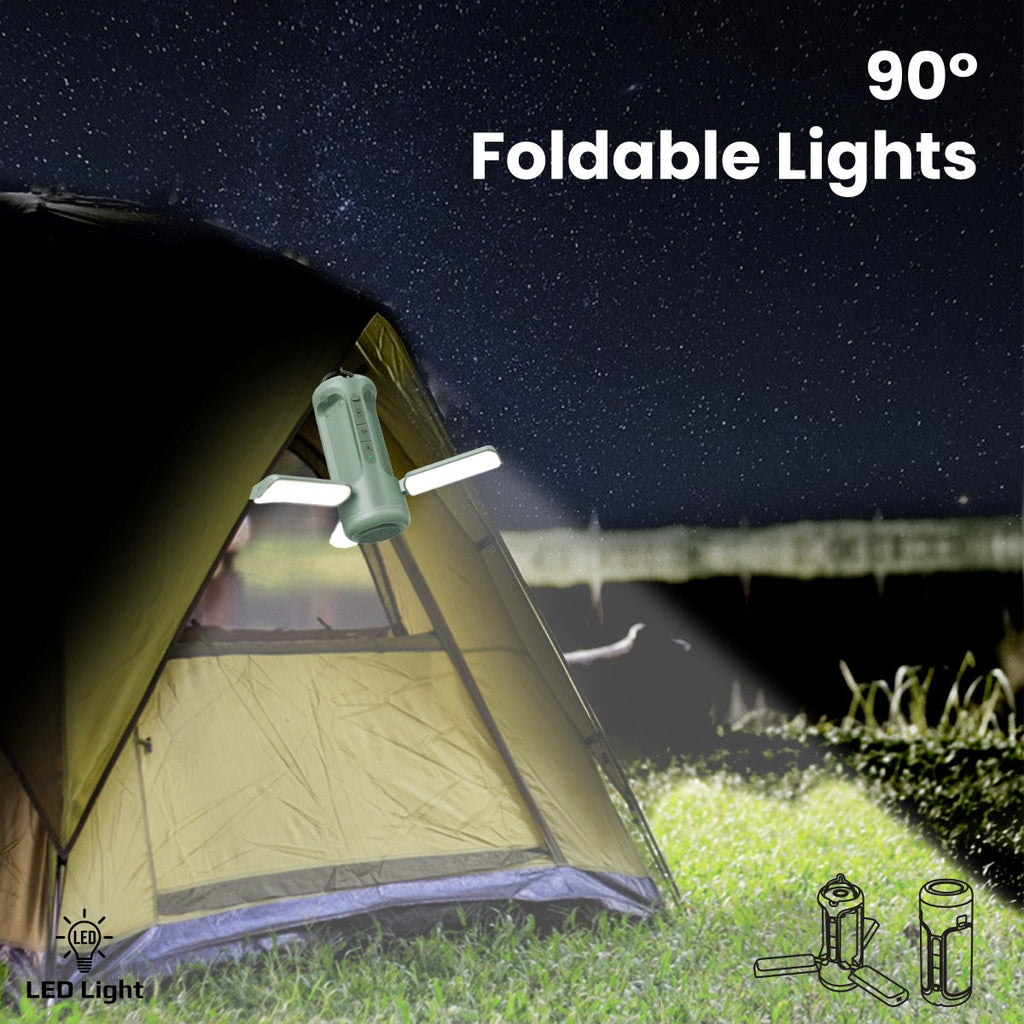 Promate Multifunctional Camping Kit with LED Light, 6000mAh Power Bank and Bluetooth Speaker (CampMate-4) PRO-CH-CampMate-4