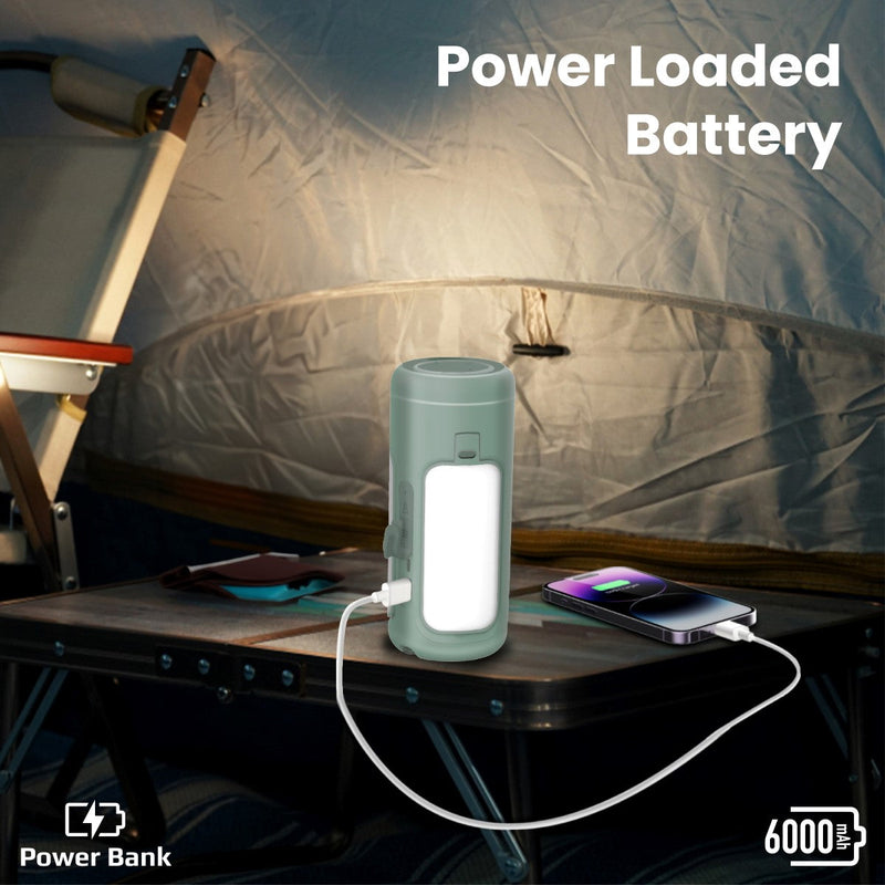 Promate Multifunctional Camping Kit with LED Light, 6000mAh Power Bank and Bluetooth Speaker (CampMate-4) PRO-CH-CampMate-4