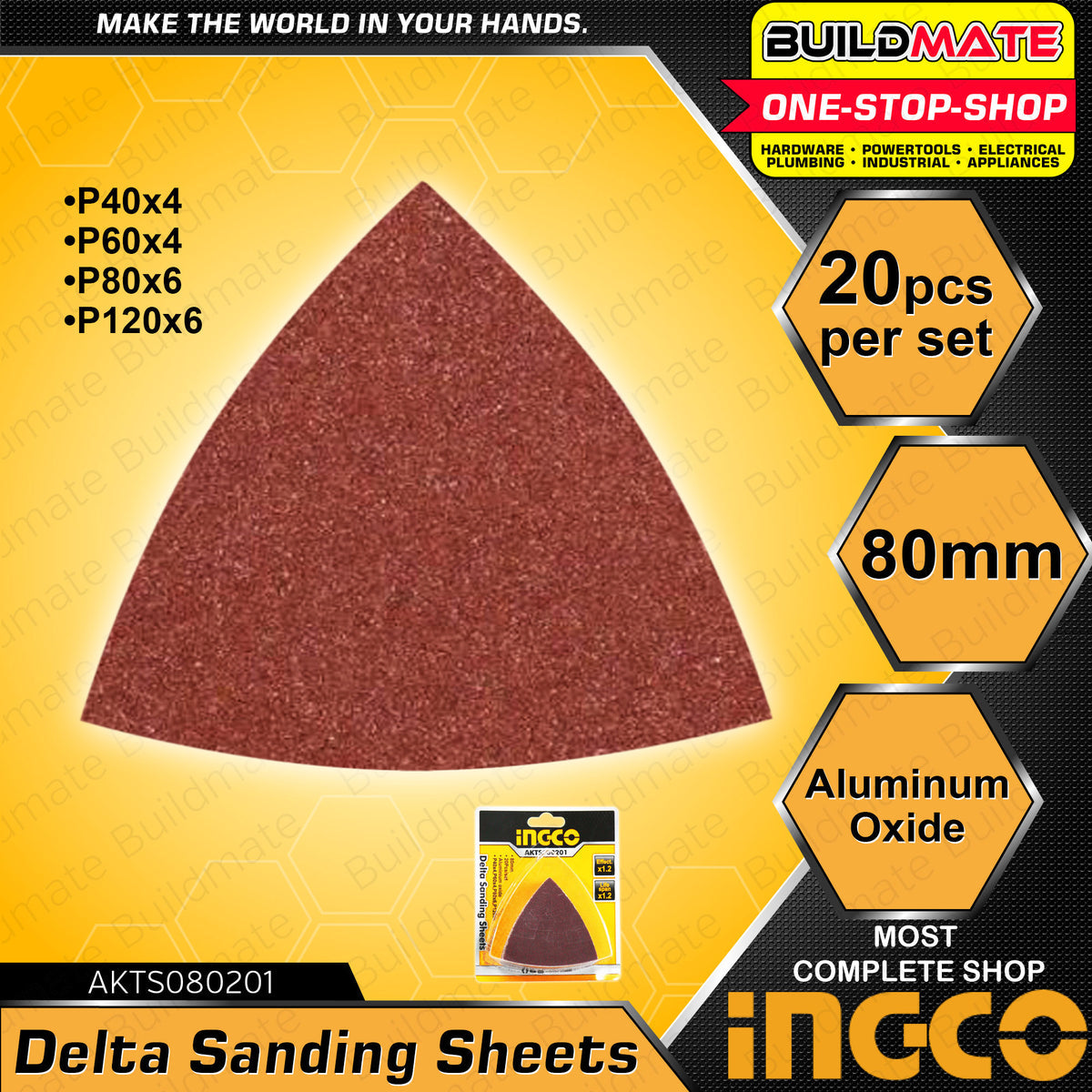 INGCO DELTA SANDING SHEETS