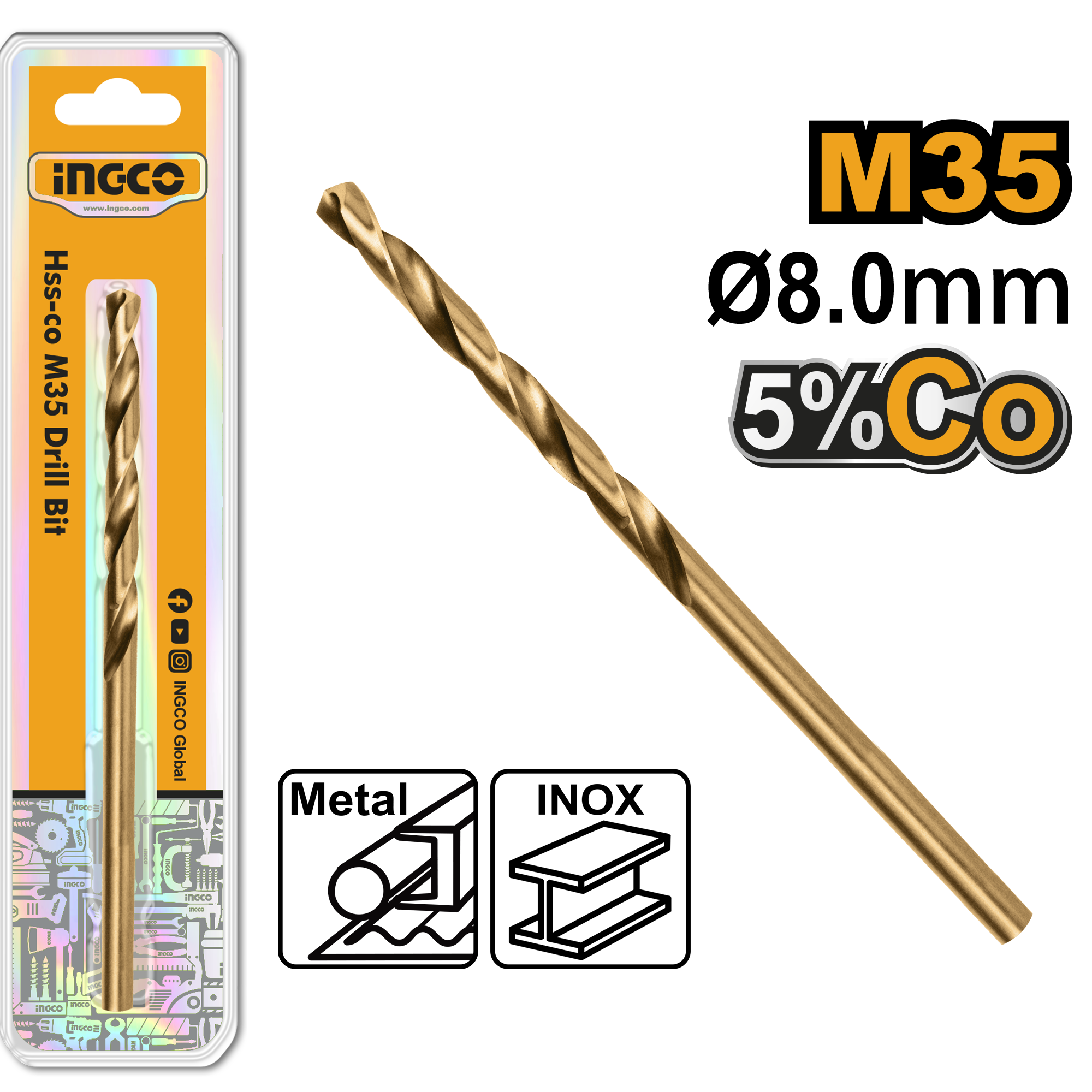 INGCO DRILL BIT HSS-CO M35