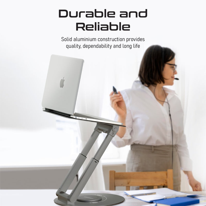 Promate Ergonomic Multi-Level Aluminium Laptop Stand DESKMATE-6.GREY PRO-COOL-DESKMATE-6.GREY