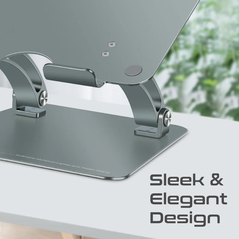 Promate DeskMate-7.GREY Ergonomic Multi-Level Aluminum Laptop Stand PRO-COOL-DESKMATE-7.GREY