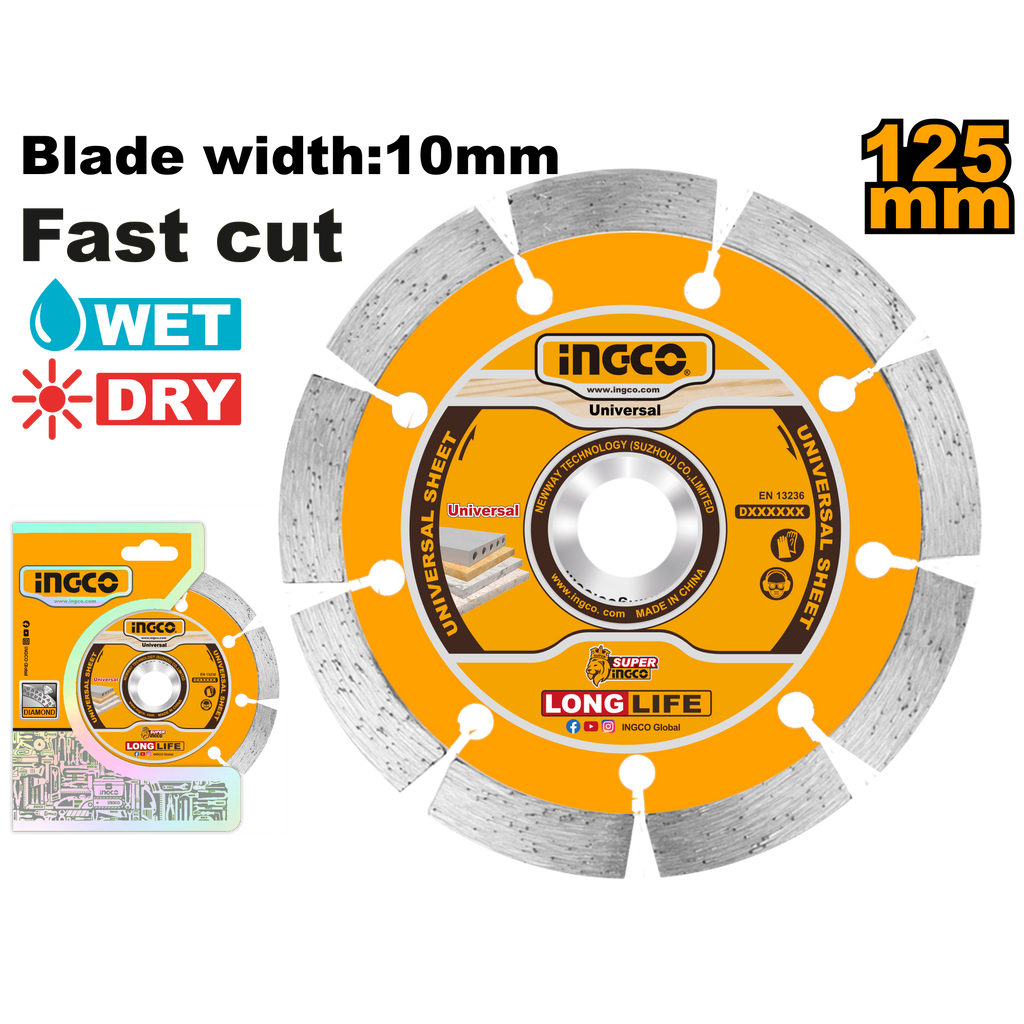 INGCO DIAMOND DISC DRY -Size:  125(5")X22.2mm