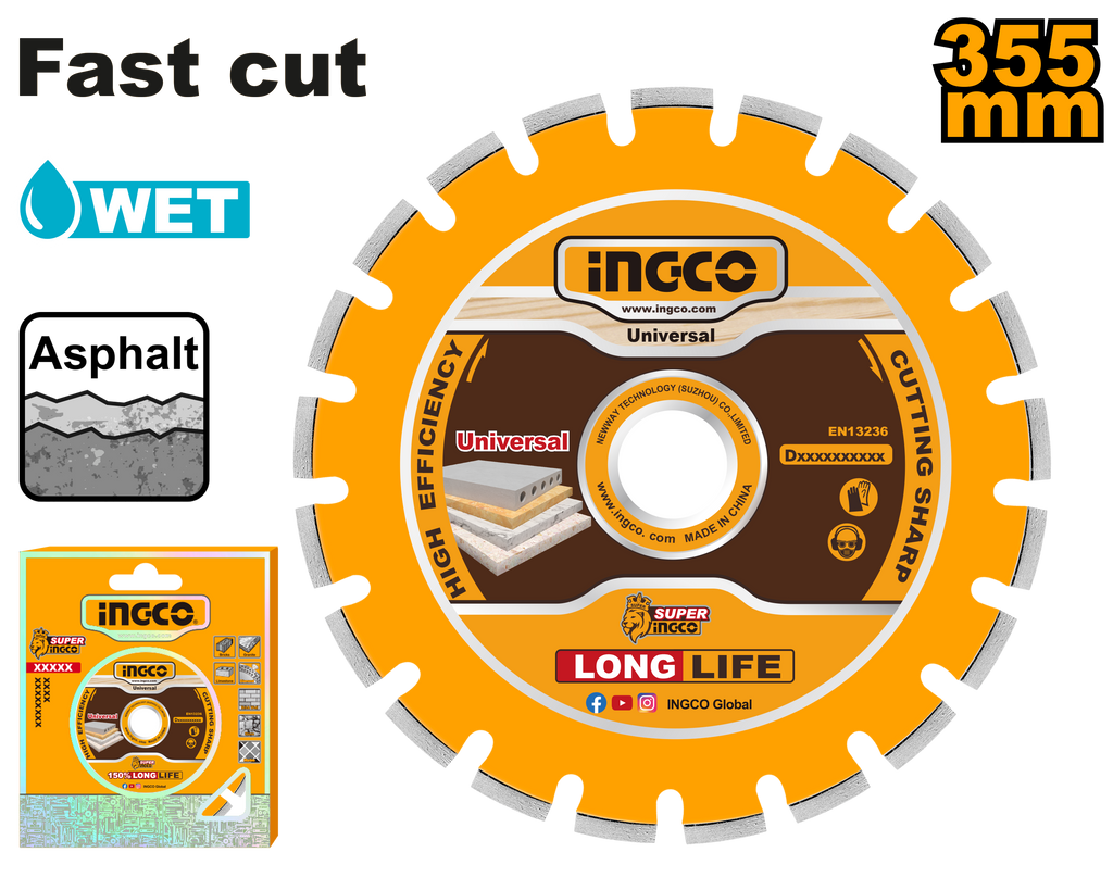 INGCO DIAMOND DISC ASPHALT AND CONCRETE CUTTING