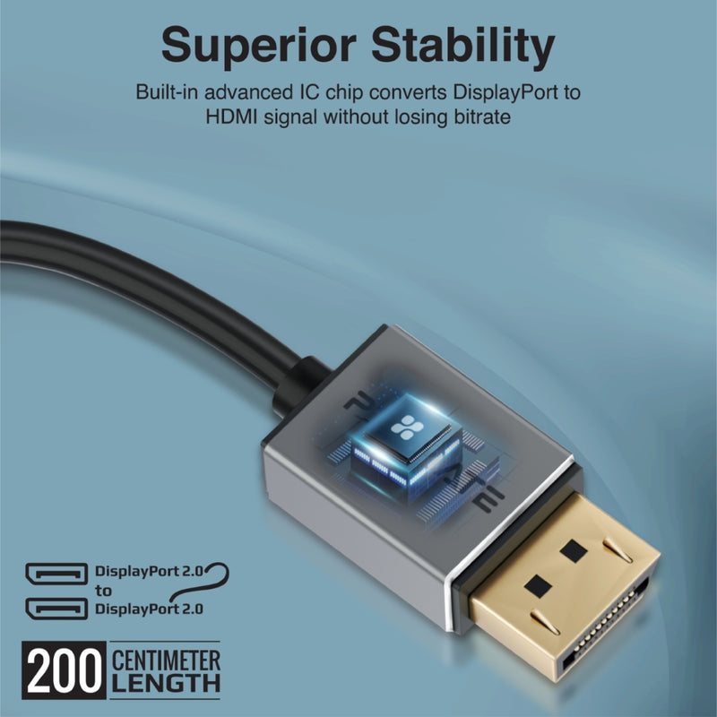Promate 16K@60Hz High Definition Display Port 2.0 Cable (DPLink-16K) PRO-CABLE-DPLINK-16K
