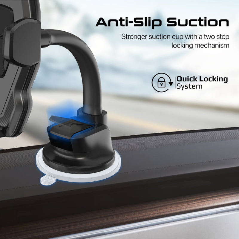 PROMATE DASHMOUNT Anti-Slip Secure Gooseneck Smartphone Mount PRO-HOLDER-DASHMOUNT