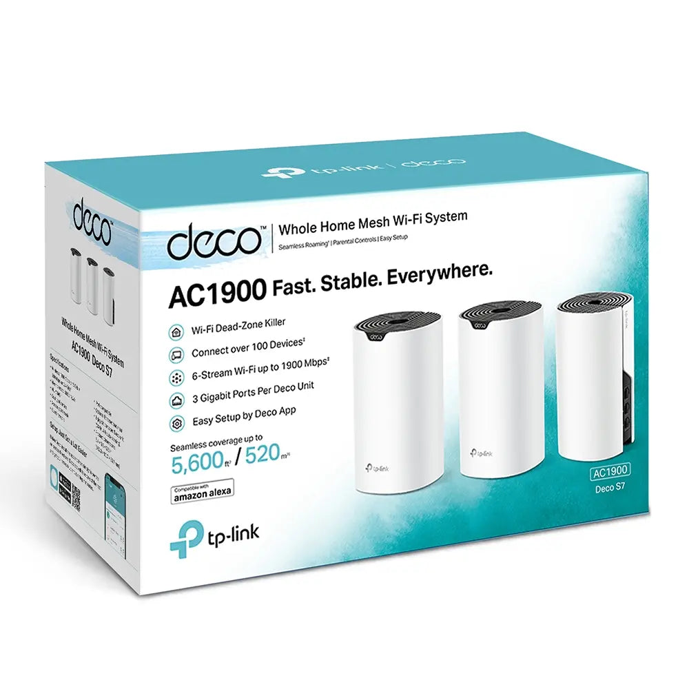 TP-Link  AC1900 Whole Home Mesh Wi-Fi System Deco S7 3 Pack