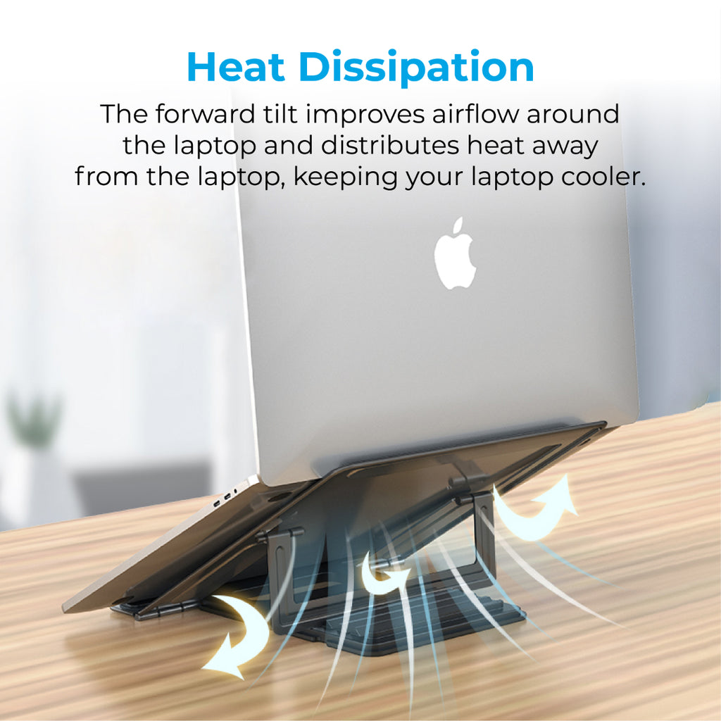 Promate Multi-Level Adjustable Laptop Stand DESKMATE-5.SILVER PRO-COOL-DESKMATE-5.SILVER