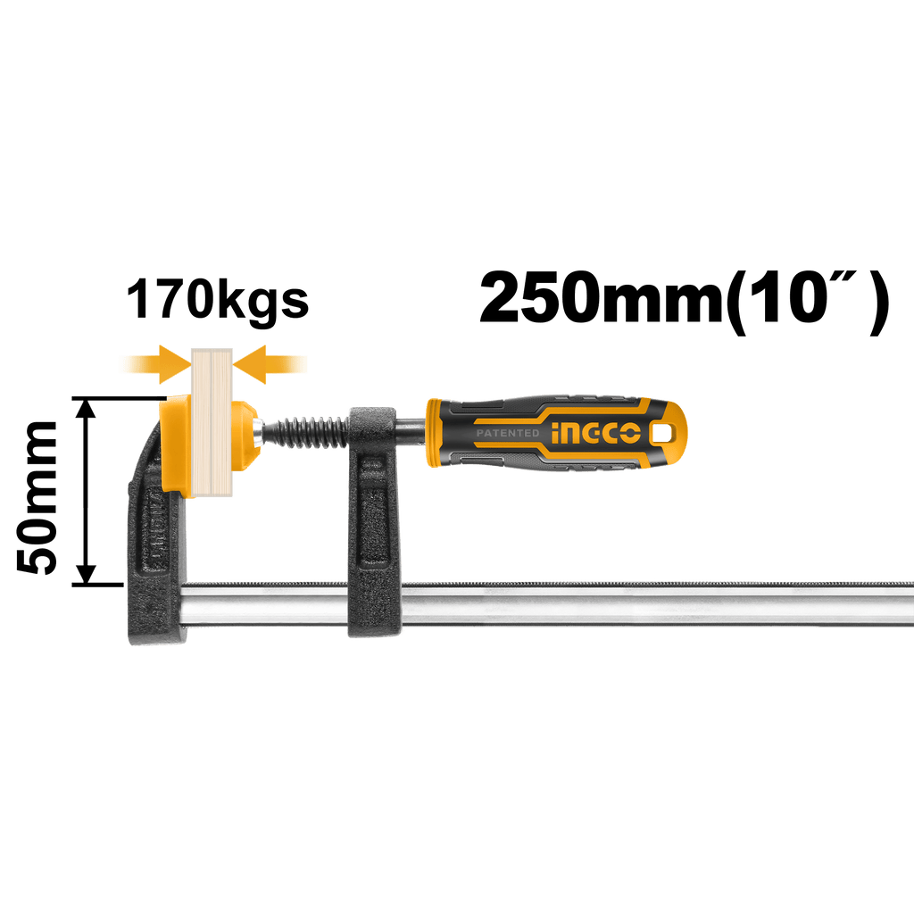 INGCO F CLAMP WITH PLASTIC HANDLE