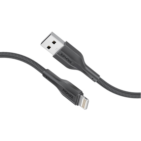 Promate 60W Power Delivery Self-Organizing Magnetic USB-C Cable SPRINGY.GREY PRO-CABLE-SPRINGY.GREY