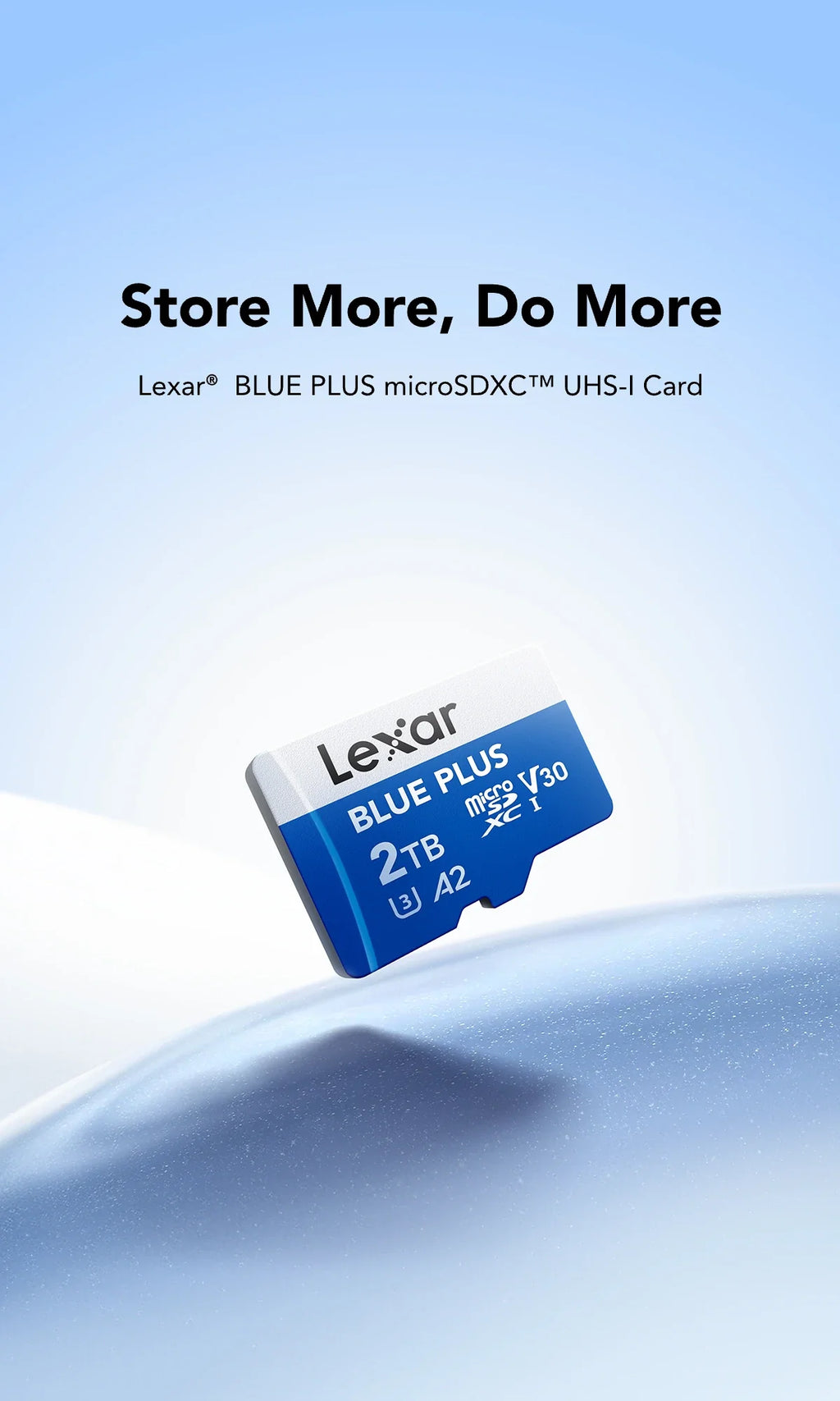 Lexar Blue Plus A2/V30 256GB microSDXC UHS-I Card LMSBLPL256G-BNANG