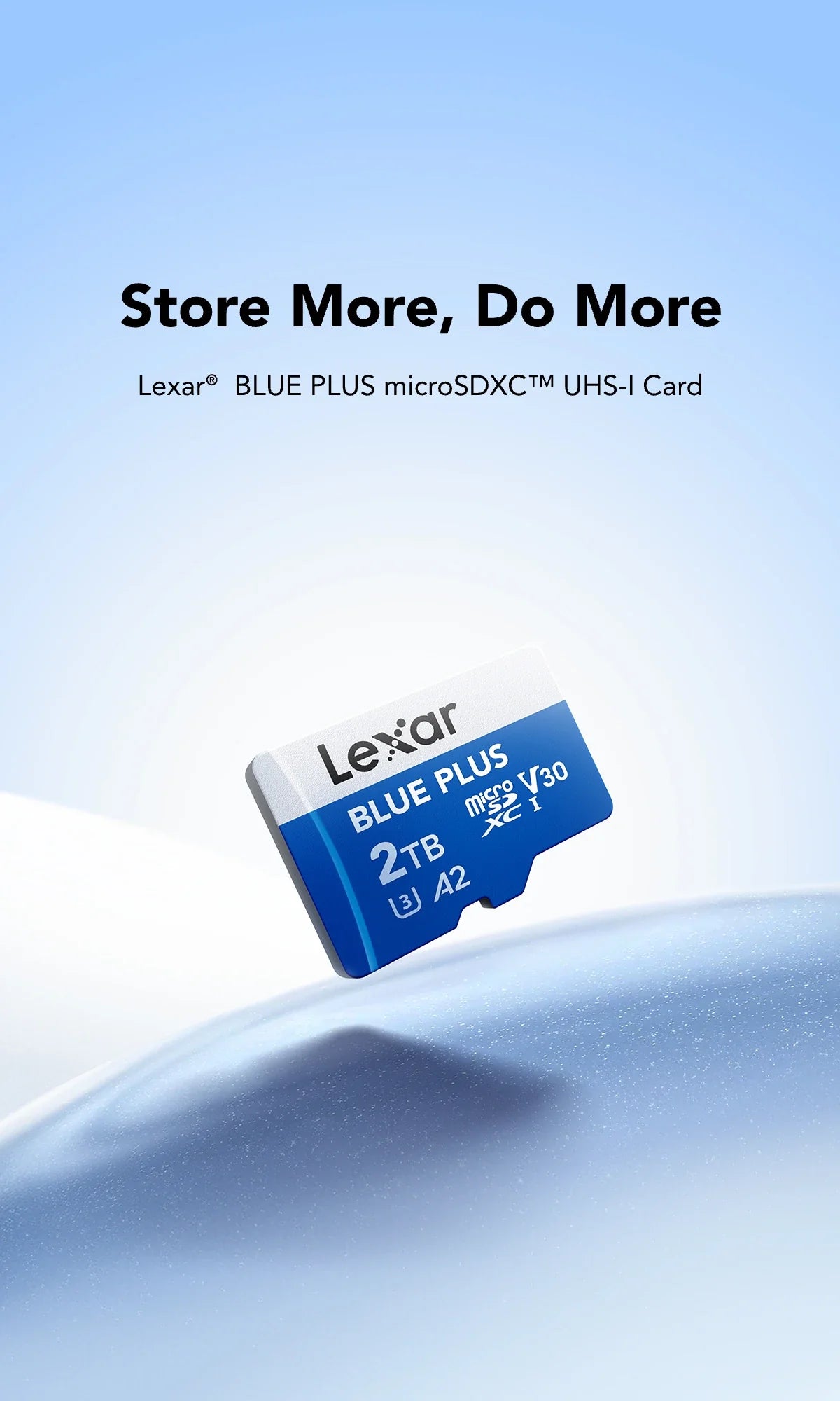 Lexar Blue Plus A2/V30 256GB microSDXC UHS-I Card LMSBLPL256G-BNANG
