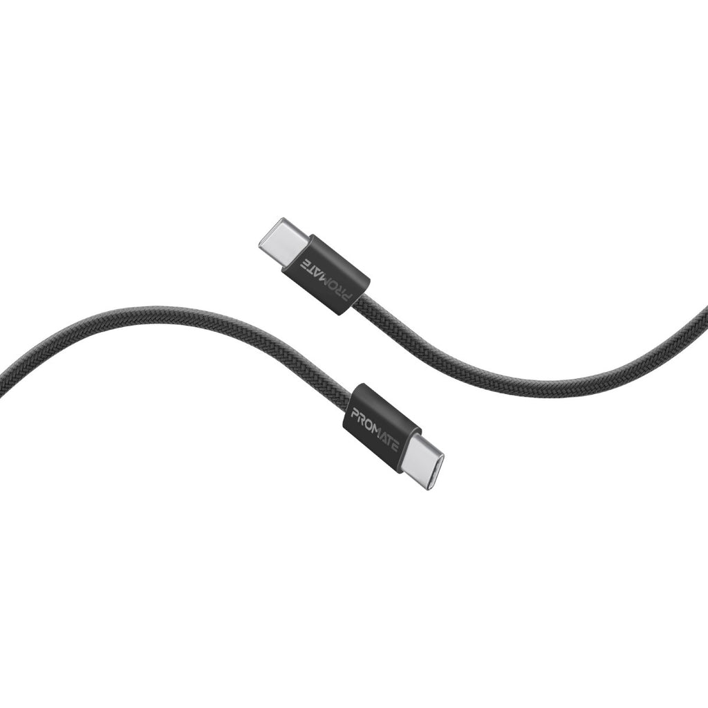 Promate Ultra-Fast 60W Power Delivery USB-C cable (ECOLINE-CC200.BLACK) PRO-CH-ECOLINE-CC200.BLACK