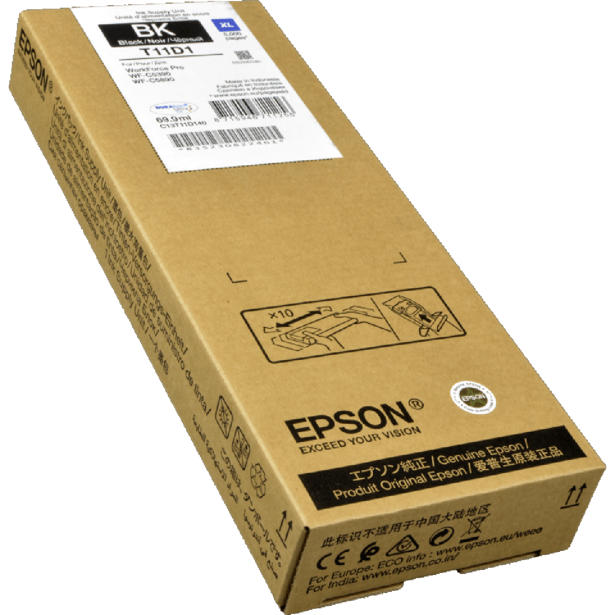 EPSON WF-C5390/C5890 Series Ink Cartridge XL  BLACK 5,000 PAGES