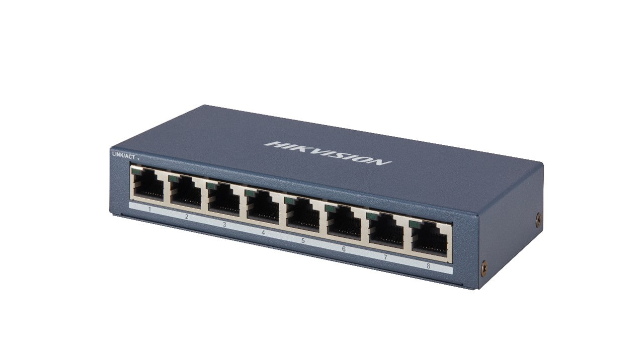 Hikvision 8 Port Gigabyte RJ45 Steel Case DS-3E0508-0 DS-3E0508-0