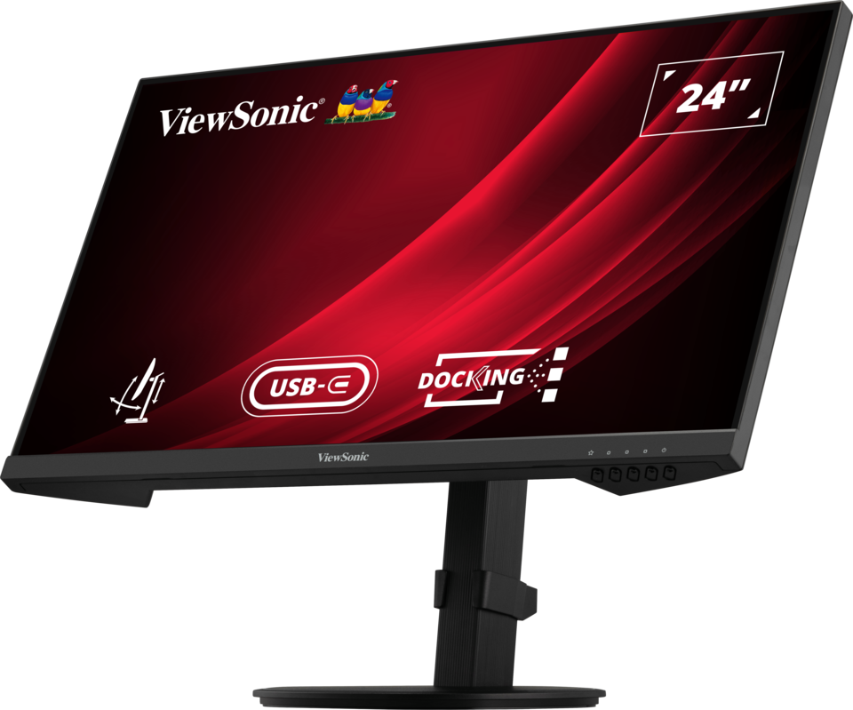 VIEWSONIC VG2409U-2 24" FULL HD ERGONOMIC DOCKING STATION - USB-C HUB, HDMI, DISPLAY PORTS