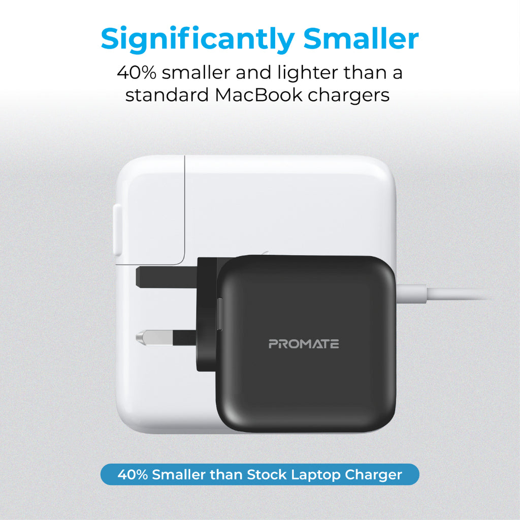 Promate Wall Socket Charger Black GANPORT-90PD.EU-BK(2XUSB-C) PRO-CH-GANPORT-90PD.EU-BK