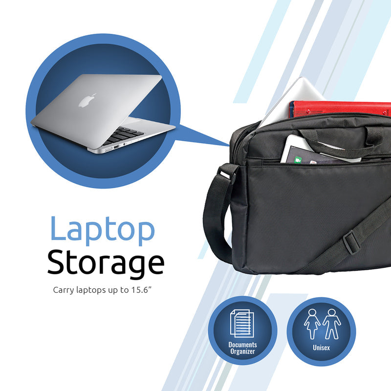Promate Laptop Handbag (GEAR-MB.BLACK) PRO-BG-GEAR-MB.BLACK