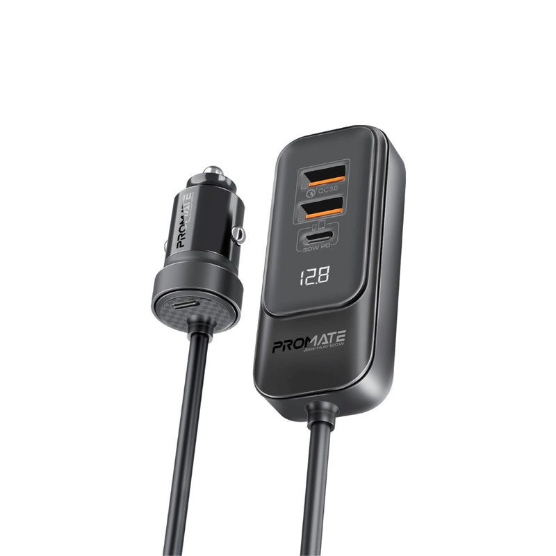 Promate 120W RapidCharge Car Charger with Multi-Port Backseat Charging Hub GEARHUB-120W PRO-CC-GEARHUB-120W