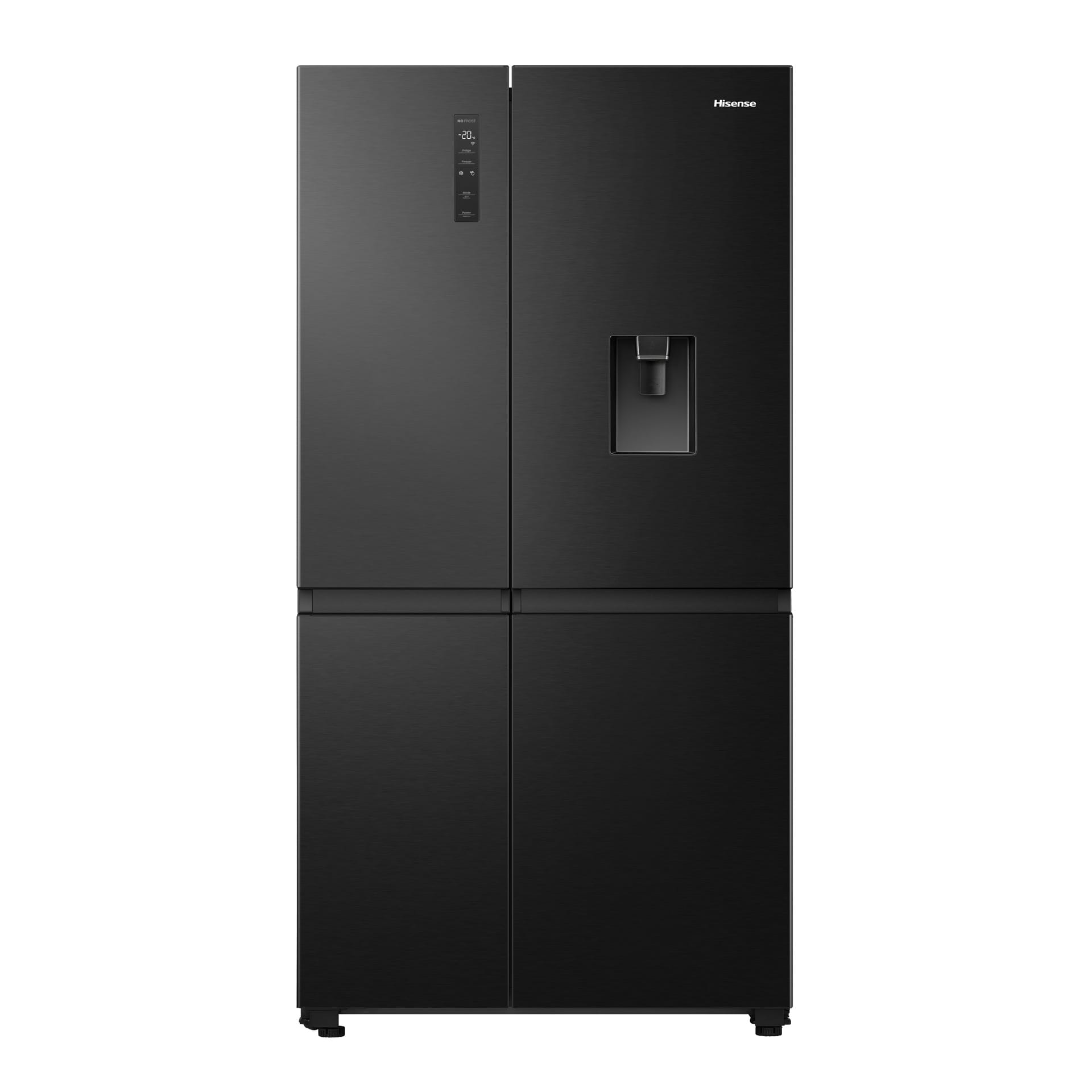 HISENSE 649L CAPACITY SIDE BY SIDE FRIDGE- BLACK STAINLESS STEEL- EURO F