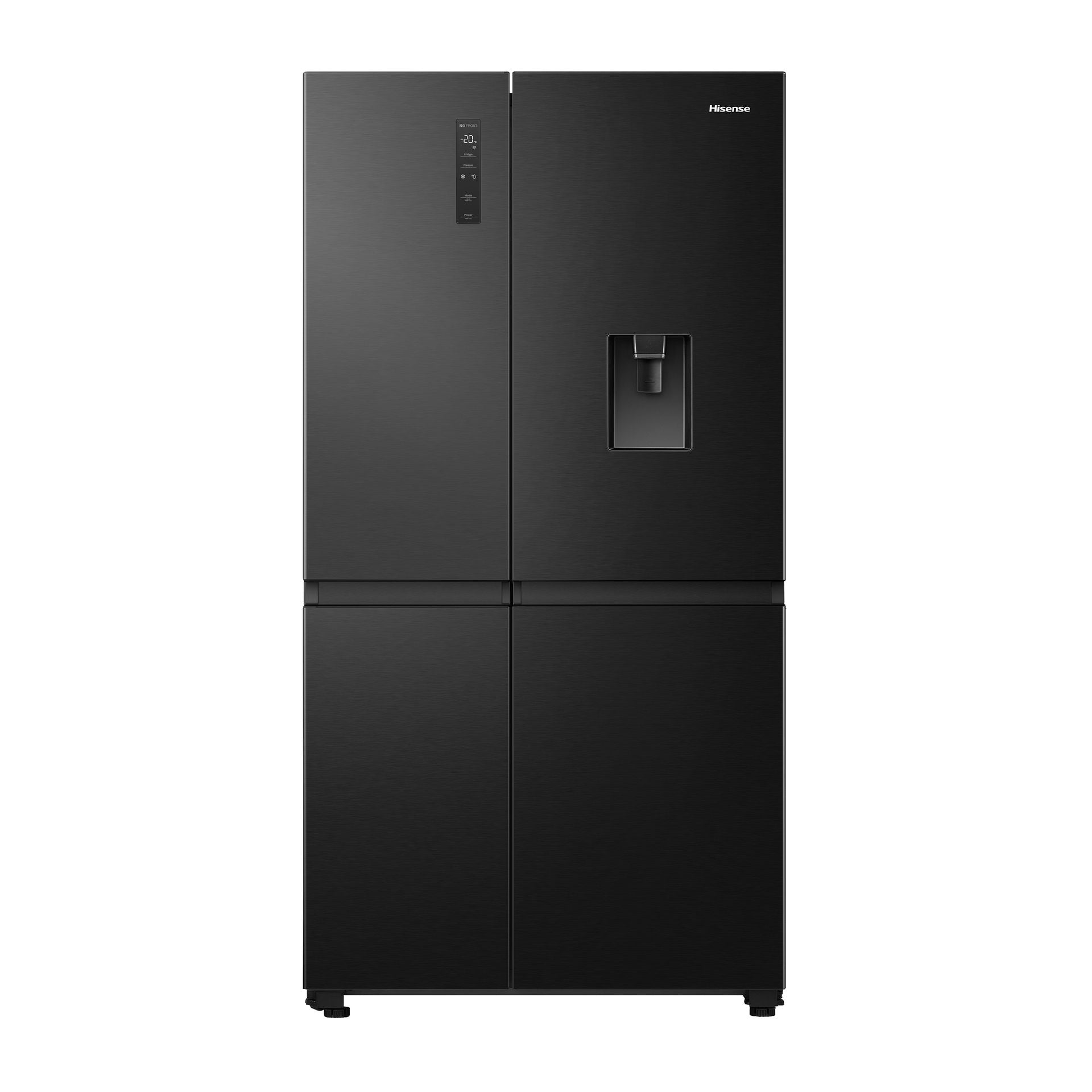 HISENSE 649L CAPACITY SIDE BY SIDE FRIDGE- BLACK STAINLESS STEEL- EURO F