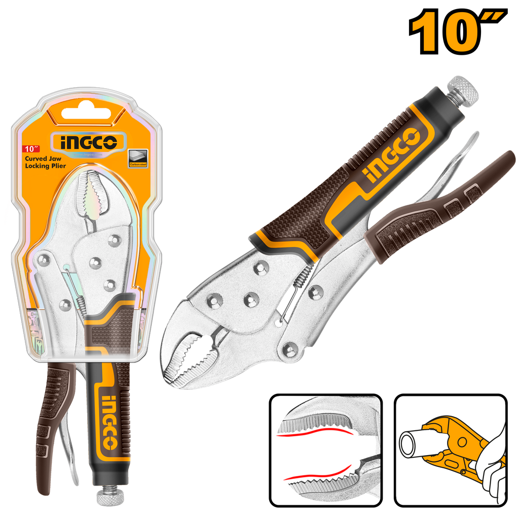 INGCO LOCKING PLIER CURVED JAW