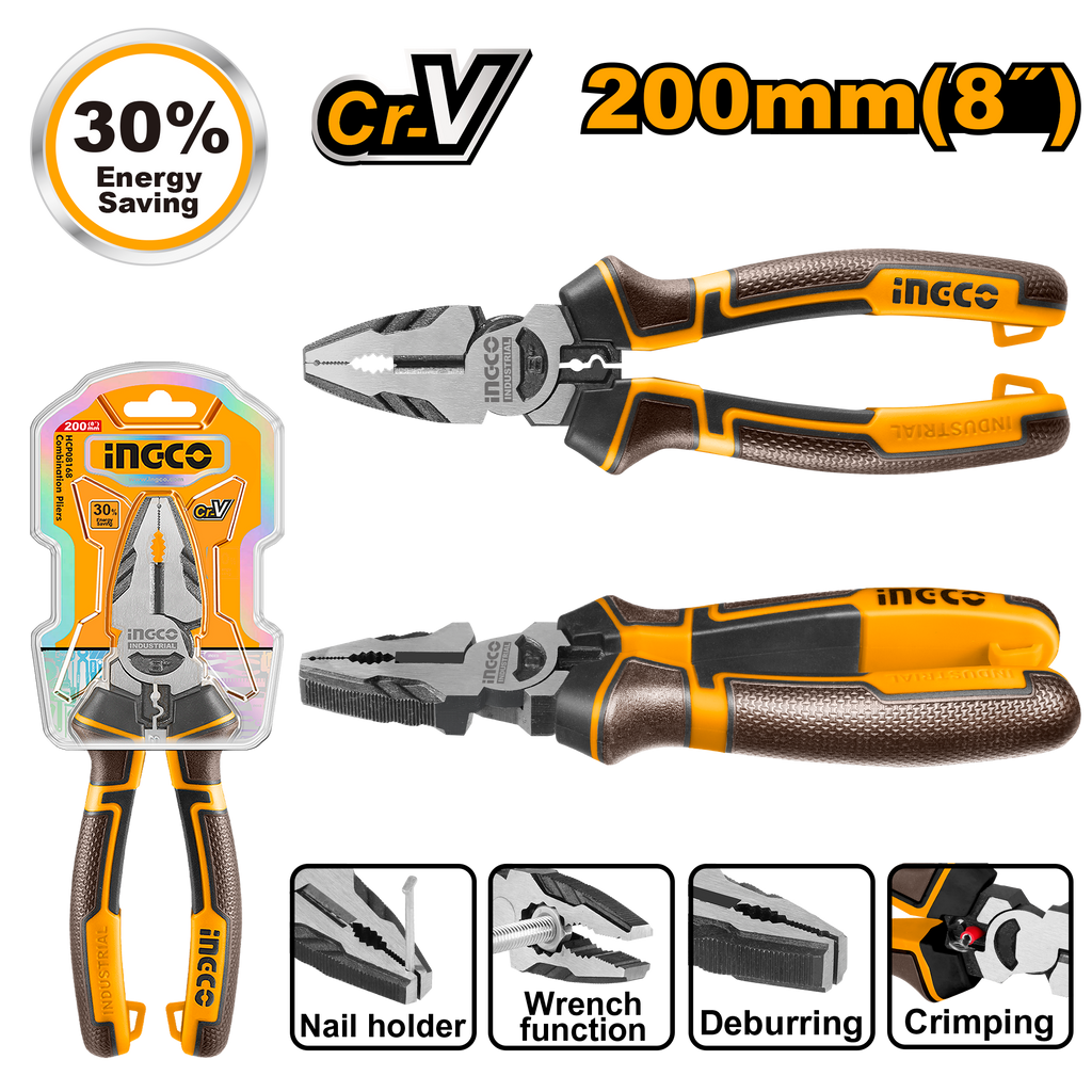 INGCO COMBINATION PLIERS HIGH LEVERAGE
