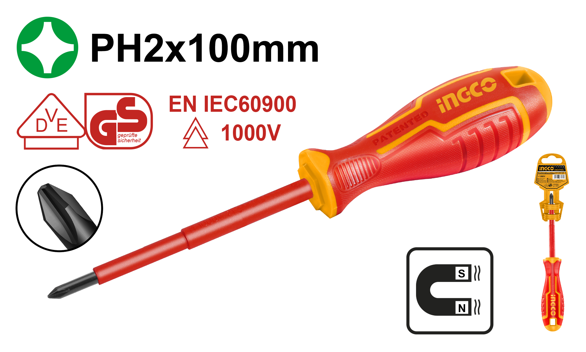 INGCO SCREWDRIVER INSULATED