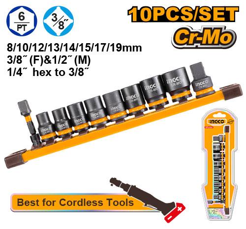 INGCO IMPACT SOCKET SET OF 14 PCS 1\2" DR.