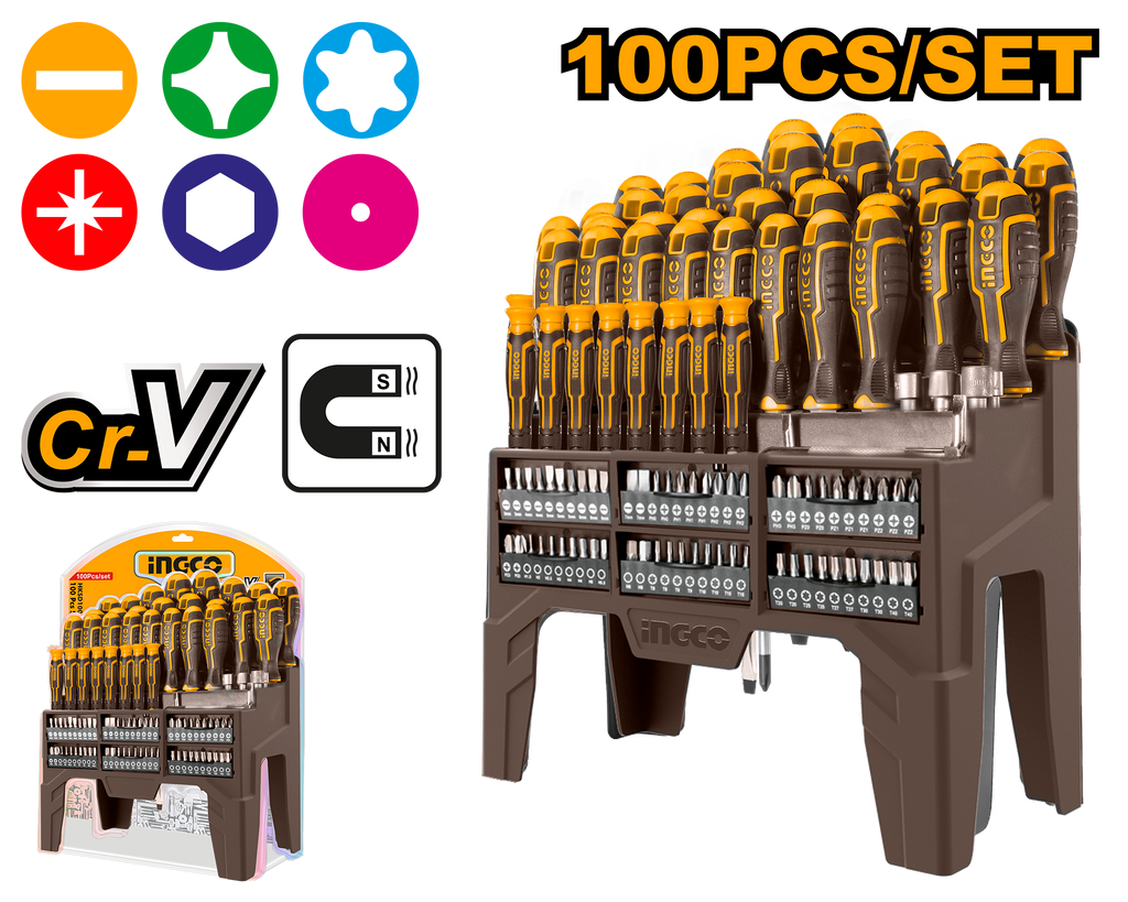 INGCO SCREWDRIVER SET OF 100 PCS