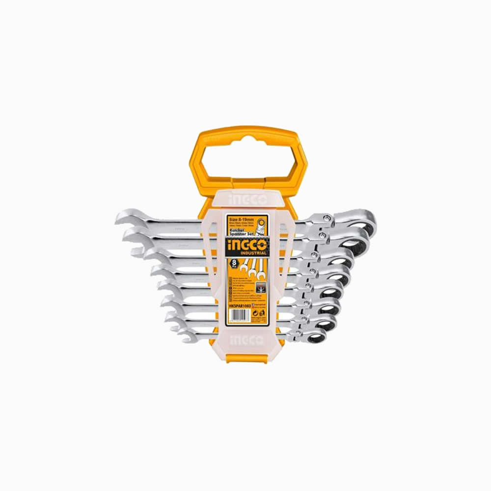 INGCO FLEXIBLE RATCHET SPANNER SET OF 8 PCS