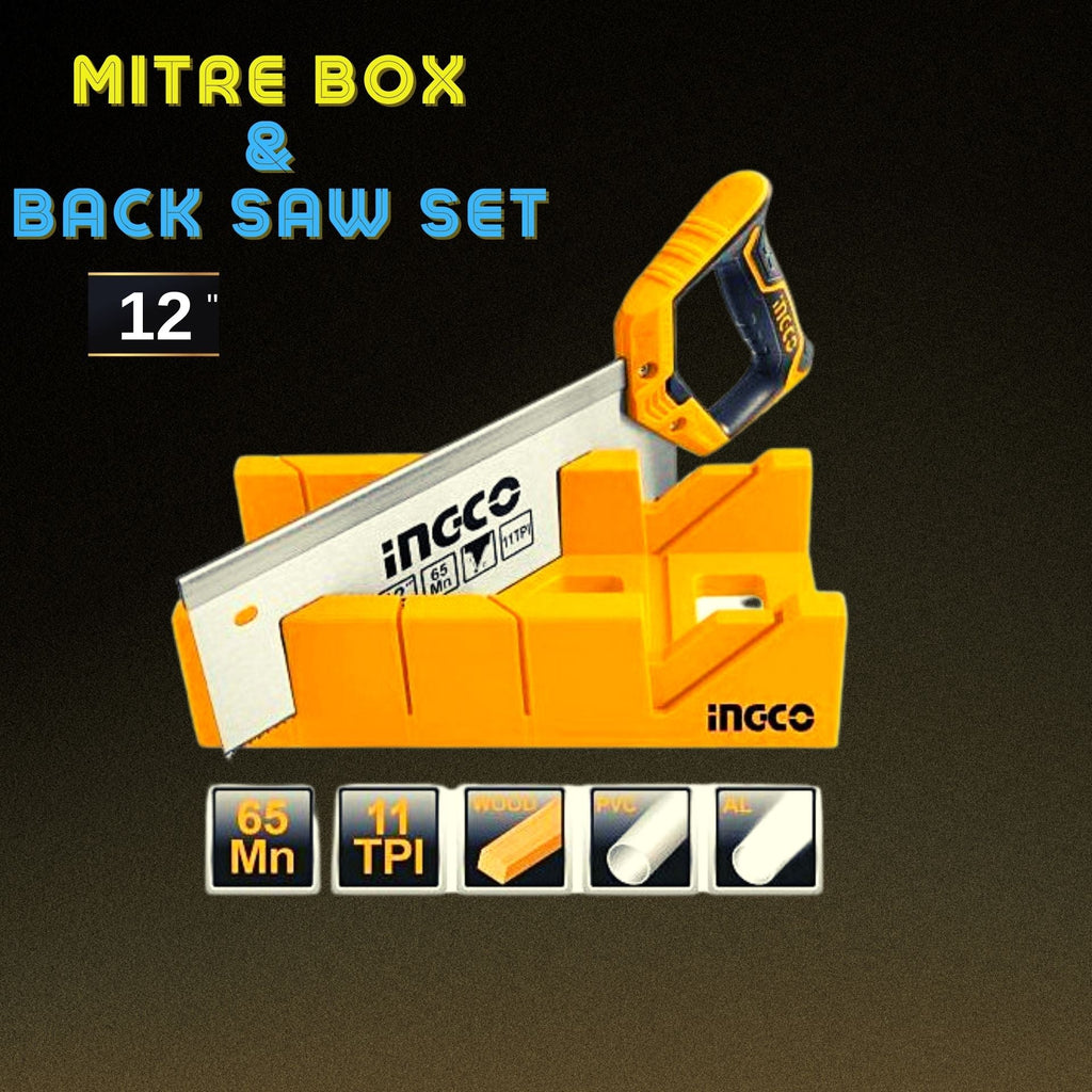 INGCO MITRE BOX AND BACK SAW SET