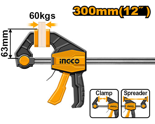INGCO QUICK BAR CLAMPS HQBC01602