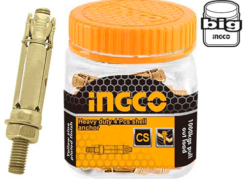 INGCO SHELL ANCHOR HEAVY DUTY  4 PCS