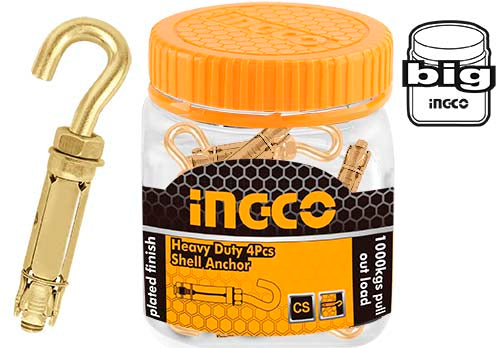INGCO SHELL ANCHOR HEAVY DUTY  4 PCS